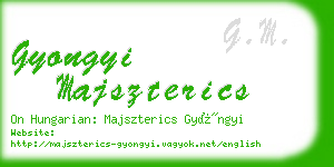 gyongyi majszterics business card